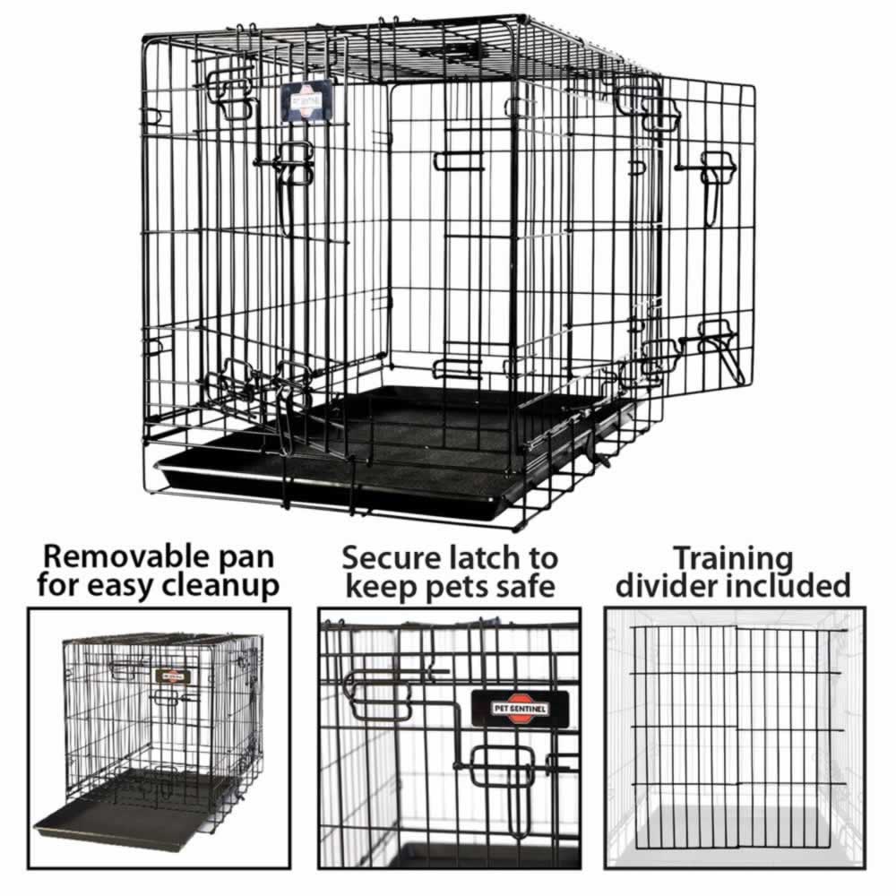 Medium Wire Pet Crate - Pet Kennels, Crates, Playpens, Pet Sentinel ...
