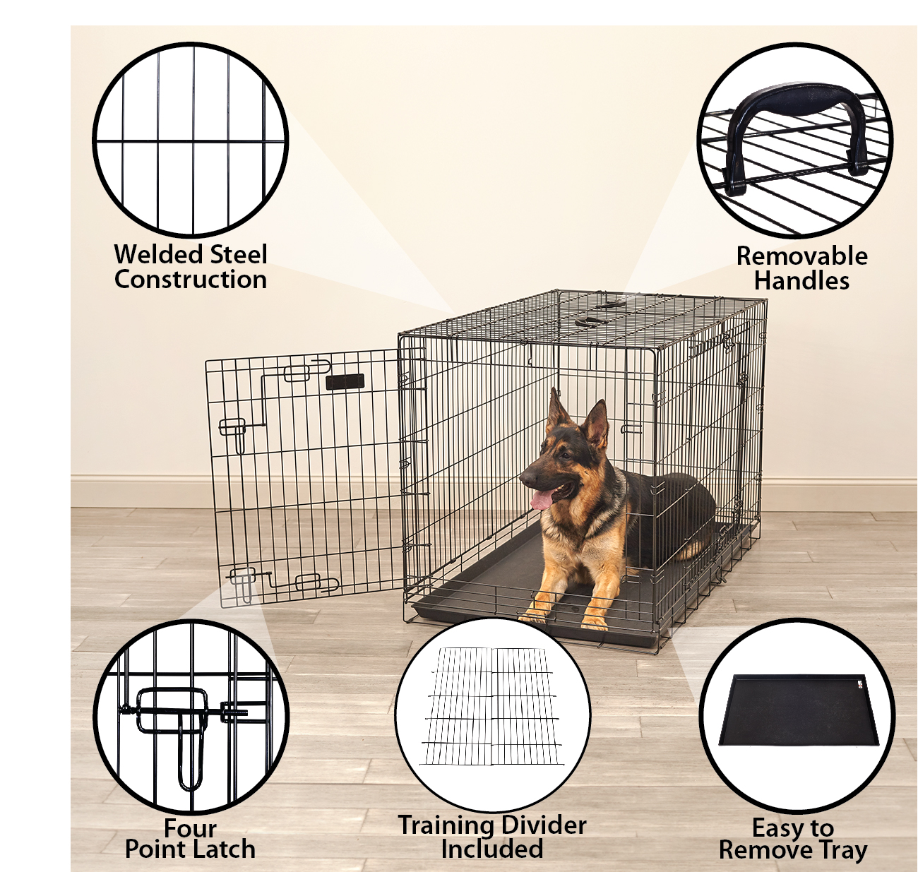 XXL Wire Pet Crate - Pet Kennels, Crates, Playpens, Pet Sentinel Products